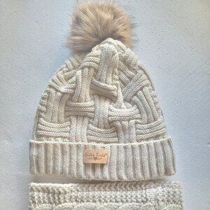 Britss Knits Beanie & Headband Cream One size fits Lined interior Acrylic